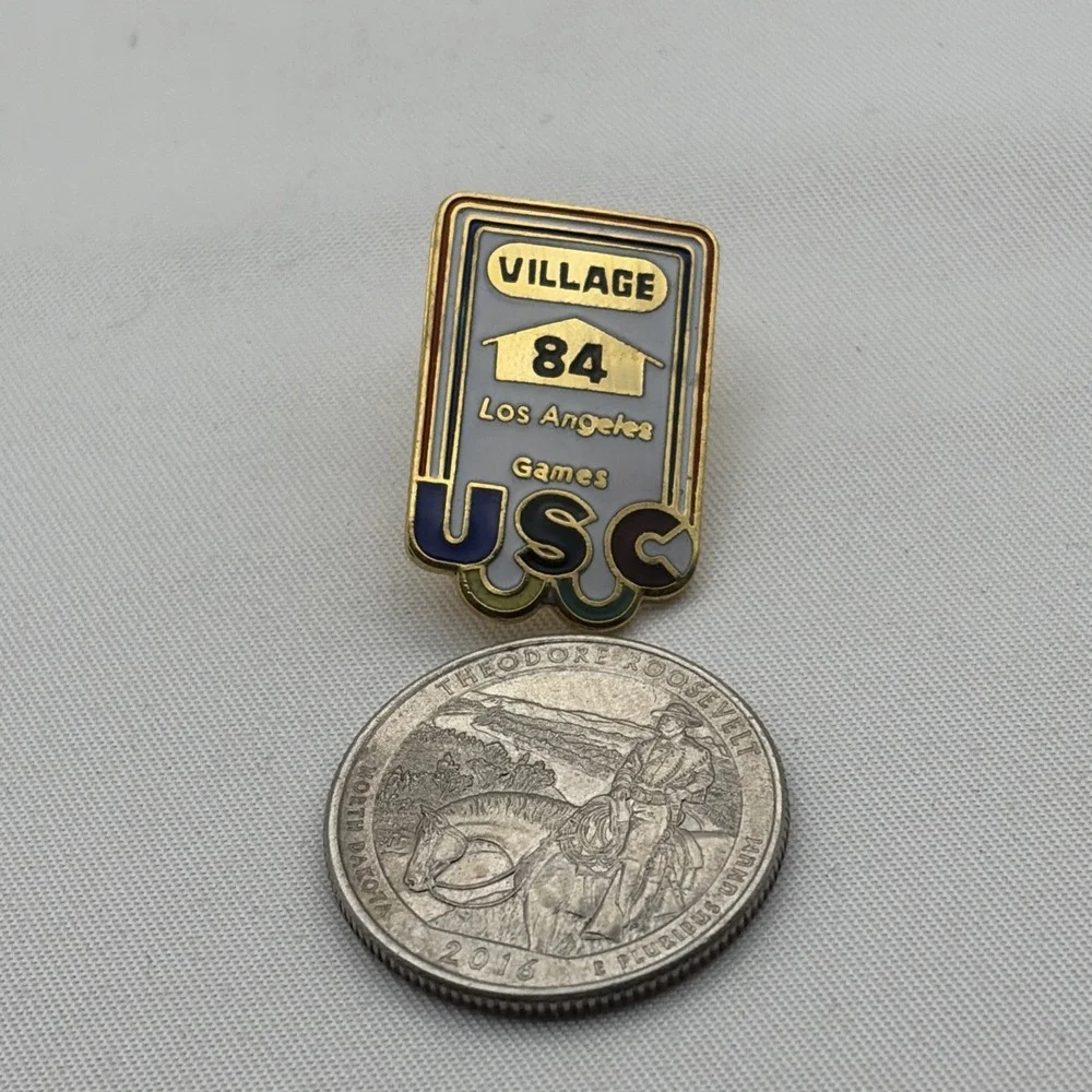 1984 Los Angeles Olympics USC Olympic Village Athlete‎ Housing Lapel Hat Pin